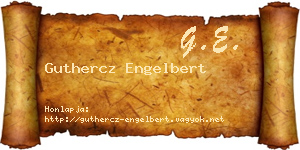 Guthercz Engelbert névjegykártya